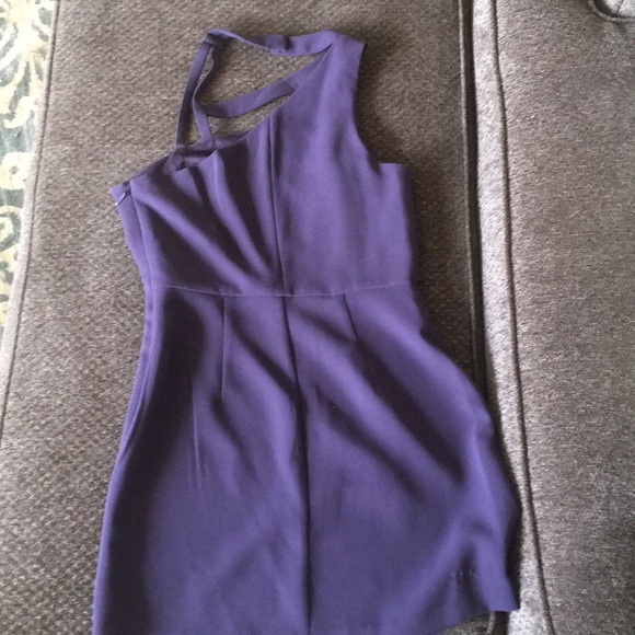 BCBGeneration Purple One Shoulder Cocktail Dress - Picture 3 of 4